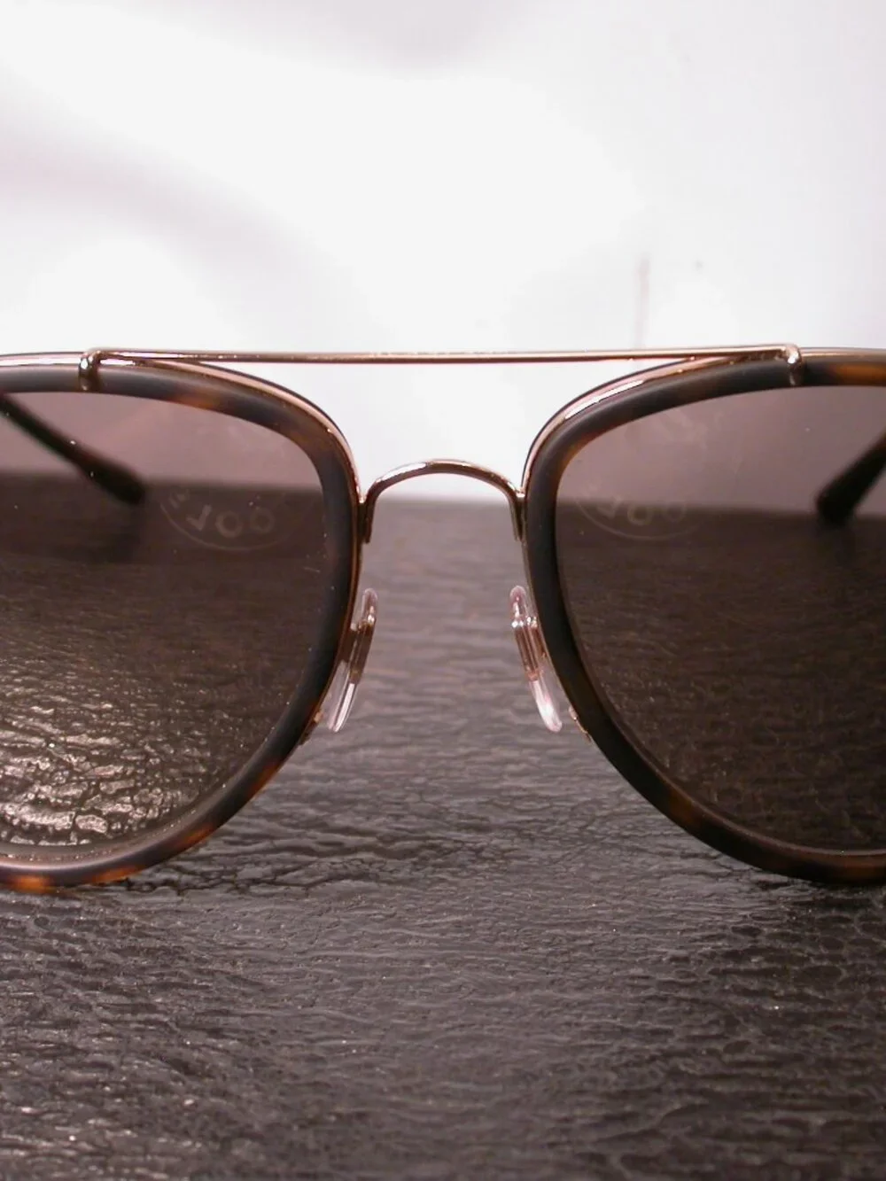 Burberry Tortoise Plaid Aviator Shades Sunglasses Made in Italy